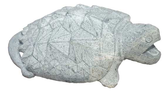 Stone carving of turtle