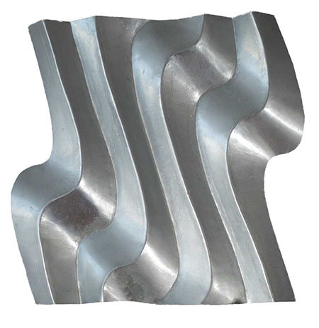 folded surface, zinc