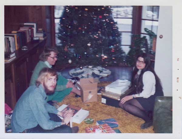 Peter Nordberg, Christmas 1974, with wife Sharon