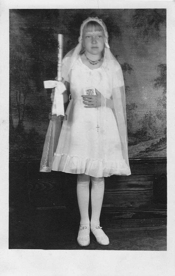 Beverly Nordberg, her First Holy Communion