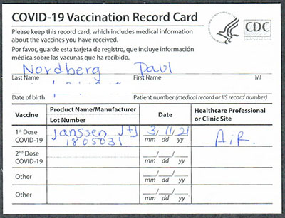 COVID vaccination record